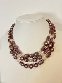 Vintage beaded Japan Necklace Sz 13"