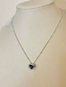 heart pendant Necklace Sz 19"