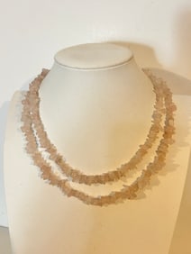 Vintage beaded Amethyst Necklace Sz 38"