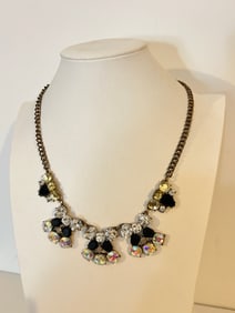 Vintage  J Crew rhinestone Necklace Sz 14"