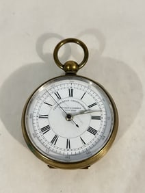 Celebrated Chronograph Specially Examined Swiss Made Pocket Watch works great!!! Needs key