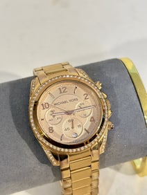 Michael Kors MK5263 Blair Ladies Rose Gold Stainless Chrono Watch works great!!!