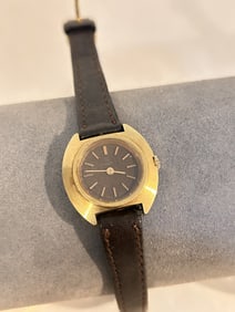1960s Hamilton Ladies Gold Tone Vintage Manual Wind Up Watch Brown Dial works great!!!
