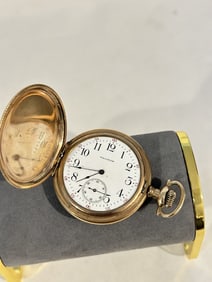 Vintage Gold Filled American Waltham 15 Jewels Size 18 Pocket Watch works great!!! Missing the glass