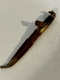 Vintage Lisakki Jarvenpaa Horsehead Knife With Sheath Made In Finland 4.5"