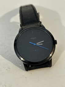 Fossil Men's The Minimalist Black Stainless Steel Bracelet 44mm Watch FS5308 works great!!!!