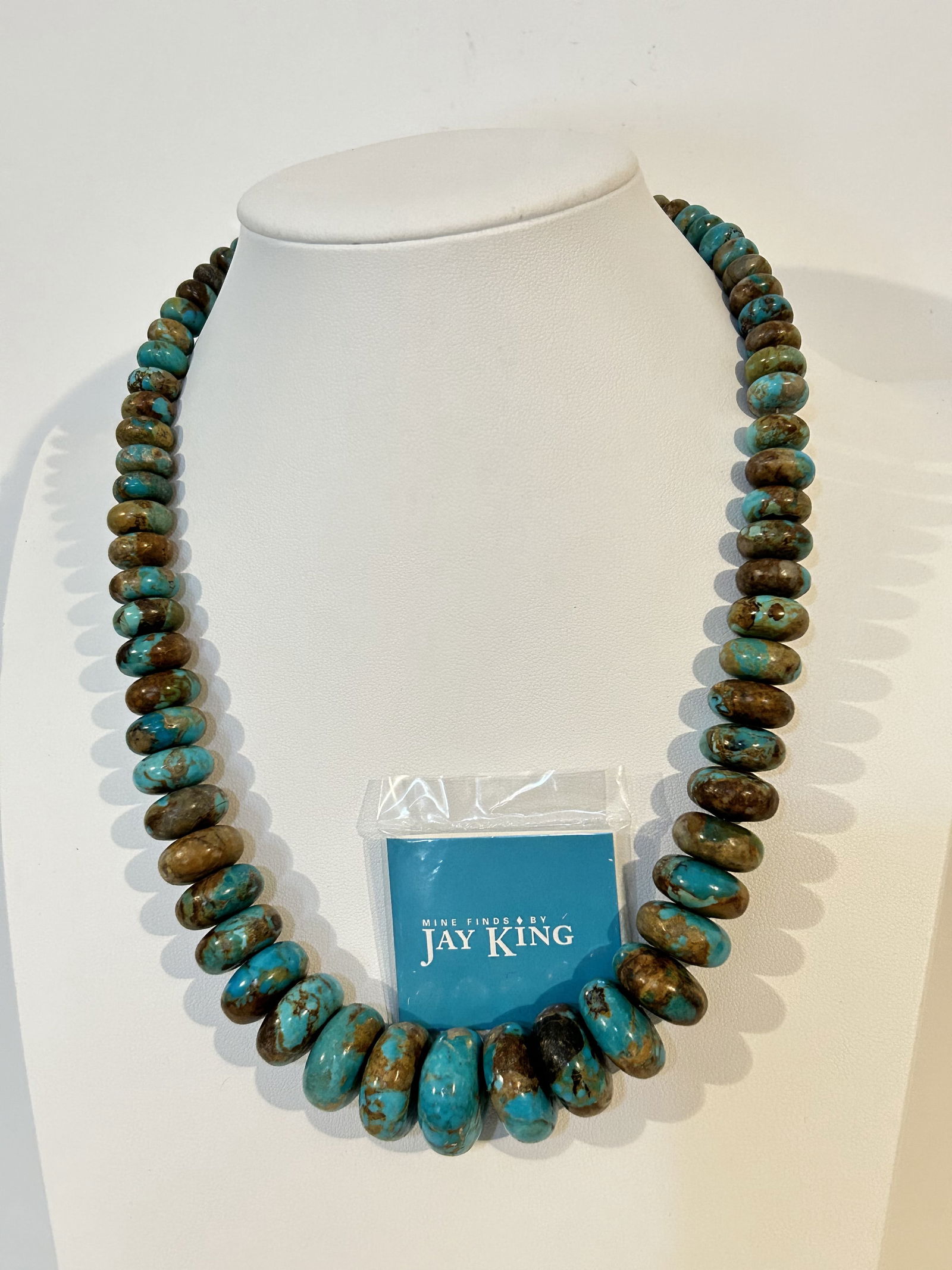 Jay King Mine Finds DTR Sterling Silver Turquoise Graduated Beaded Necklace 21" (1 of 6)