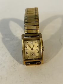 Vintage Ca. 1950's Benrus 'Movement' Watch 10K GF Bracelet Works well