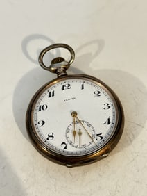 Antique Zenith Grand Prix Paris 1900 Pocket Watch 15 RUBIS Works great!!!!