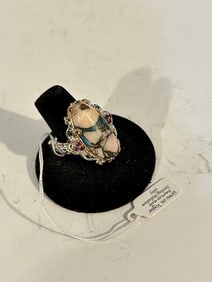 Gems En Vogue Michael Valitutti NH Pink Gem, Rhodolite & Ruby Gold Accent Ring sz 9