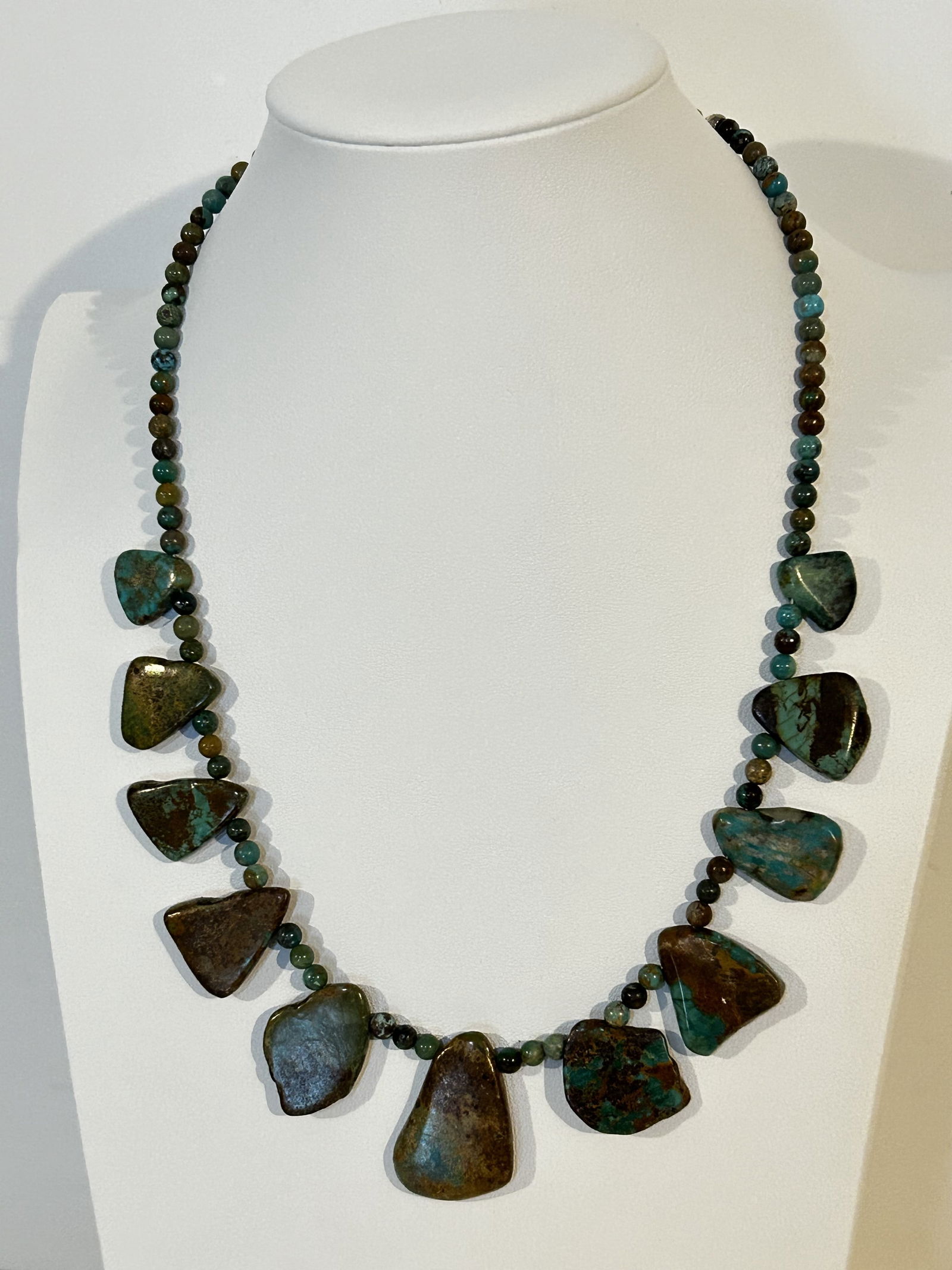 Jay King DTR Sterling Silver Multicolor Turquoise Graduated Necklace 21" (1 of 4)