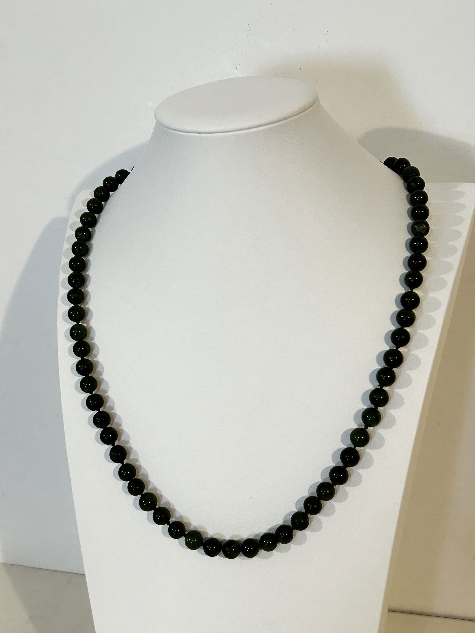 Vintage Sterling Silver tourmaline beaded Necklace 26" (1 of 5)