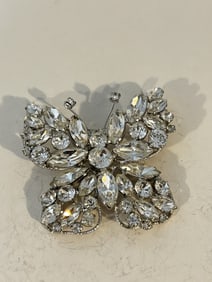 Vintage Regency Signed Rhinestone Butterfly Brooch