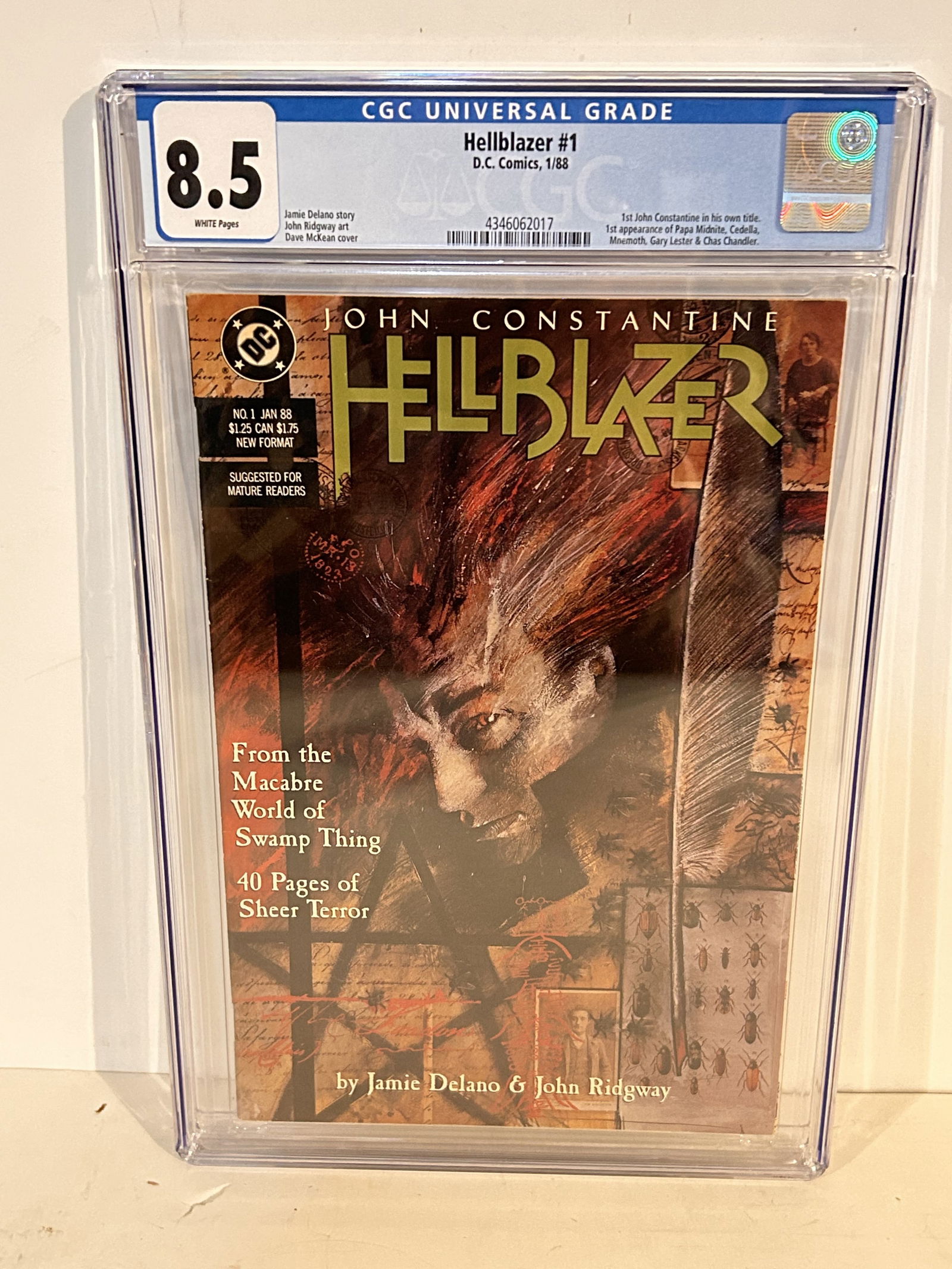 Hellblazer #1 CGC 8.5 1st John Constantine Solo Series 1988 (1 of 2)