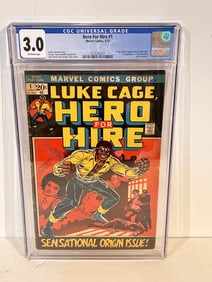Luke Cage Hero for Hire #1 Marvel Comic Book CGC 3.0