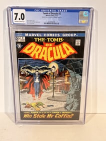 Vintage Comic Book Tomb of Dracula #2 Double Cover CGC 7.0 outer cover 6.5