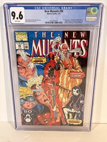 Vintage Comic Book New Mutants #98 CGC 9.6 1st app. Deadpool Marvel Comics 1991