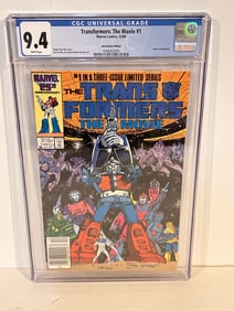 Transformers: the Movie #1 CGC 9.4 WP (1986) - Movie adaptation - #1 of 3 series newstand