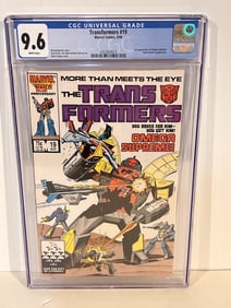 Vintage Comic Book Transformers 19 CGC 9.6 Marvel Comics 1986 1st appearance Omega Supreme