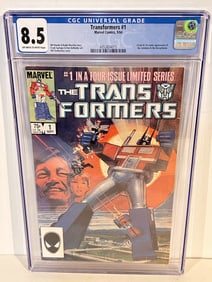 Transformers #1 Marvel Comics 9/84 Origin Autobots Decepticons CGC 8.5
