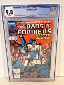 Vintage Comic Book Transformers #48 CGC 9.8 Graded Marvel Comic 1989 Key Issue 1st Many