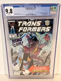 Vintage Comic Book Transformers #54 CGC 9.8