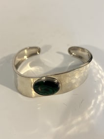 Dominique Dinouart DDD Mexico Sterling Silver Modernist Cuff Bracelet 7"