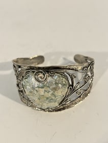 PAZ Creations Israel Sterling Silver Modernist Bracelet Signed PZ 925 8"