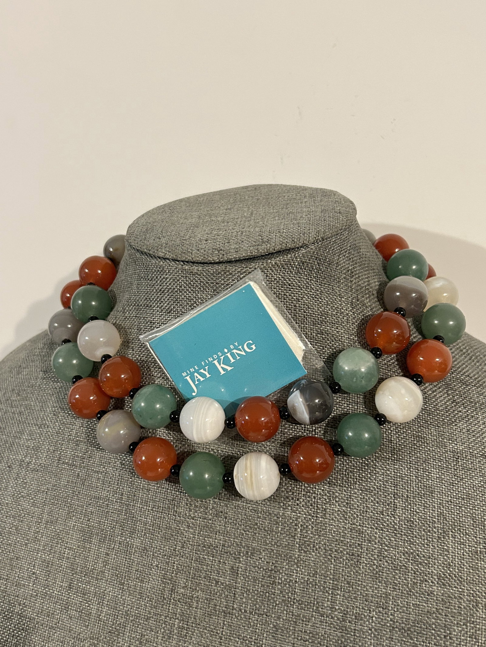 Sterling silver Jay King Long Multi Gemstone Necklace 32" new (1 of 6)