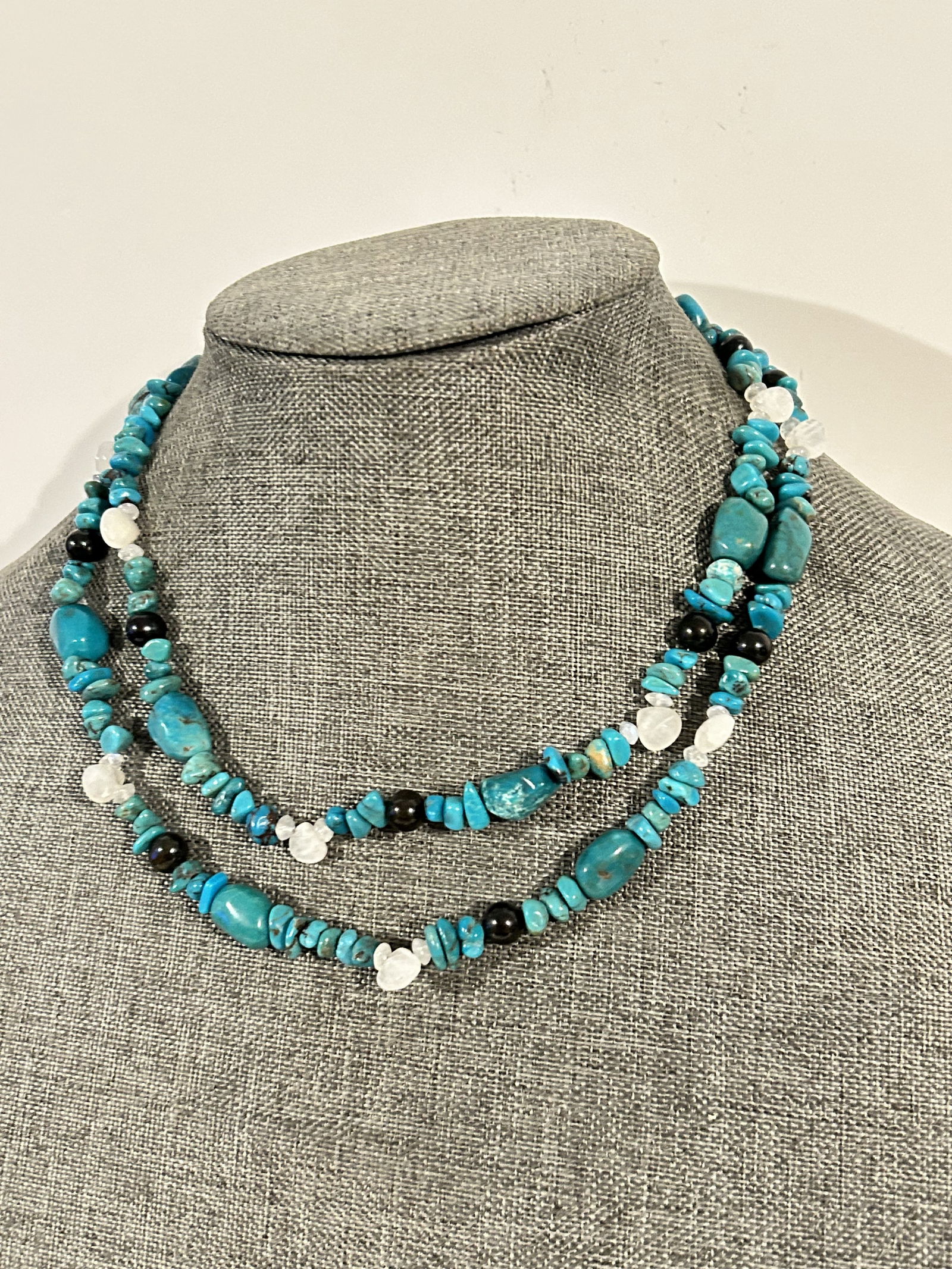 Jay King DTR Sterling Natural Turquoise Nugget Strand Necklace 36" new (1 of 4)