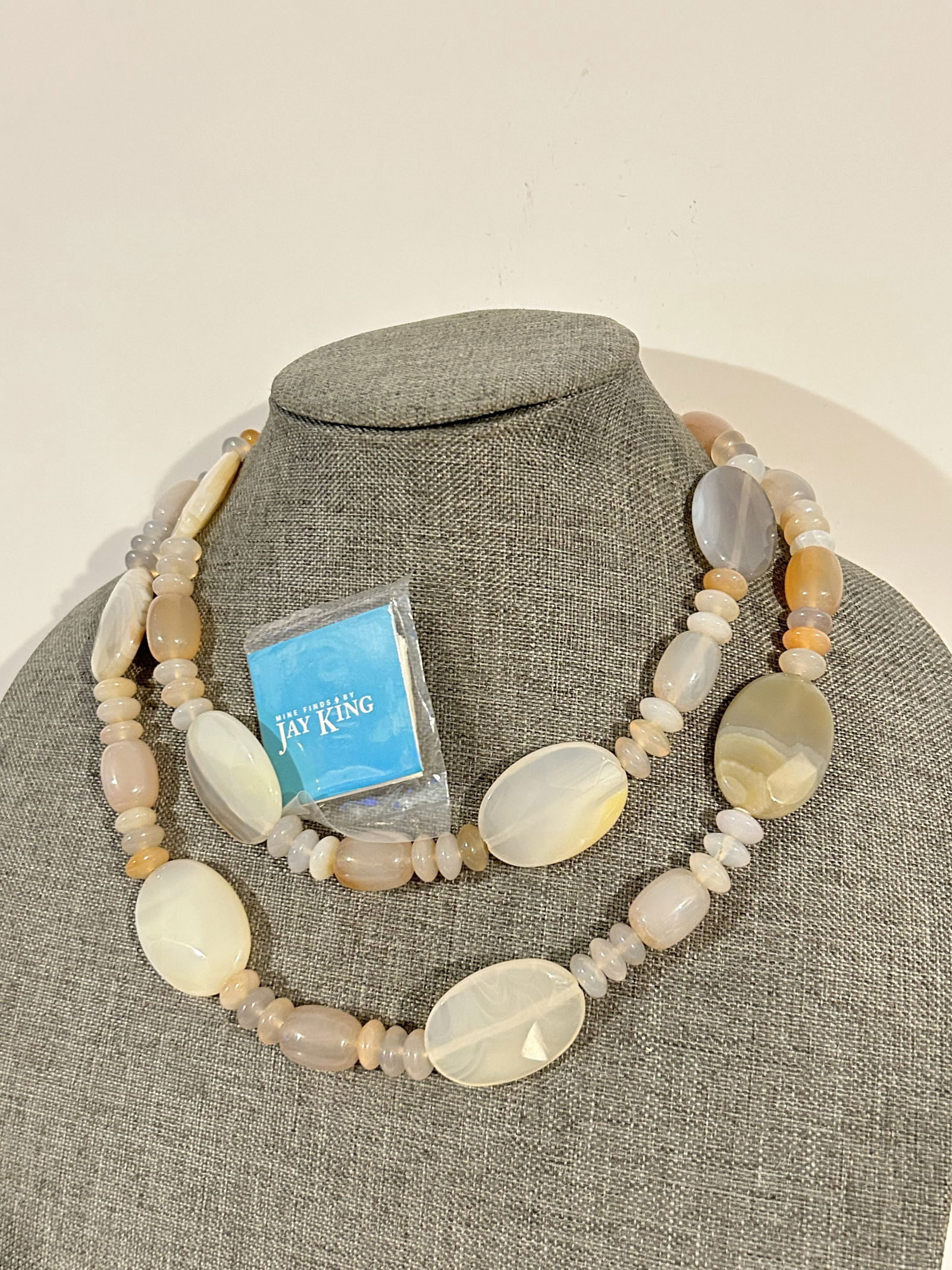Jay King Chunky natural faceted colorful agate stone bead long layering necklace 40" new (1 of 5)