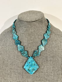 JAY KING Mine Finds DTR Sterling Silver & Turquoise Statement Necklace 18" NEW