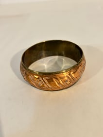 Vintage copper hammered India Bracelet Sz 8"