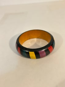 Vintage colorful acrylic Bracelet Sz 8"