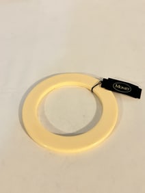 Vintage white monet flat acrylic Bracelet Sz 7