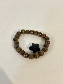 Vintage stretch wooden star Bracelet Sz