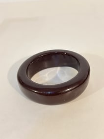 Vintage brown acrylic thick Bracelet Sz 8