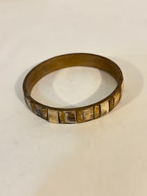 Vintage brass bone Bracelet Sz 7