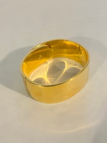 Vintage Bronze Milor heavy Italy hinged Bracelet Sz 7
