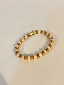 Vintage Avon beaded gold tone Bracelet Sz 7