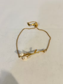 Vintage Kate Spade gold tone pearl Bracelet adjustable