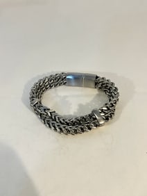 Vintage Lynx Stainless Steel Mens Bracelet Sz 8