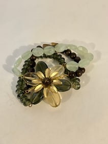 Vintage Cokie Lee flower stretch Bracelet