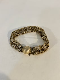 Vintage gold tone filigree Bracelet Sz 7