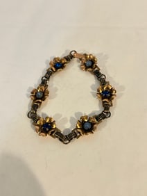 Vintage goldfilled flower Bracelet Sz 7
