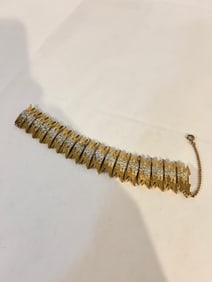 Vintage franco gold tone Bracelet Sz 7