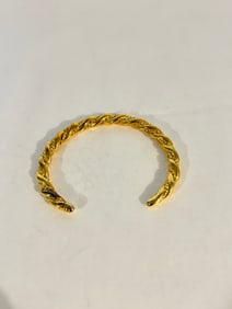 Vintage bronze cuff Bracelet Sz 7