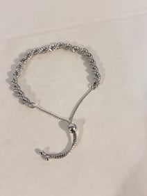 Vintage Sterling Silver Milor Italy rope Bracelet adjustable