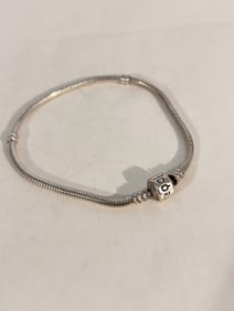 Vintage Sterling Silver Pandora Bracelet Sz 8