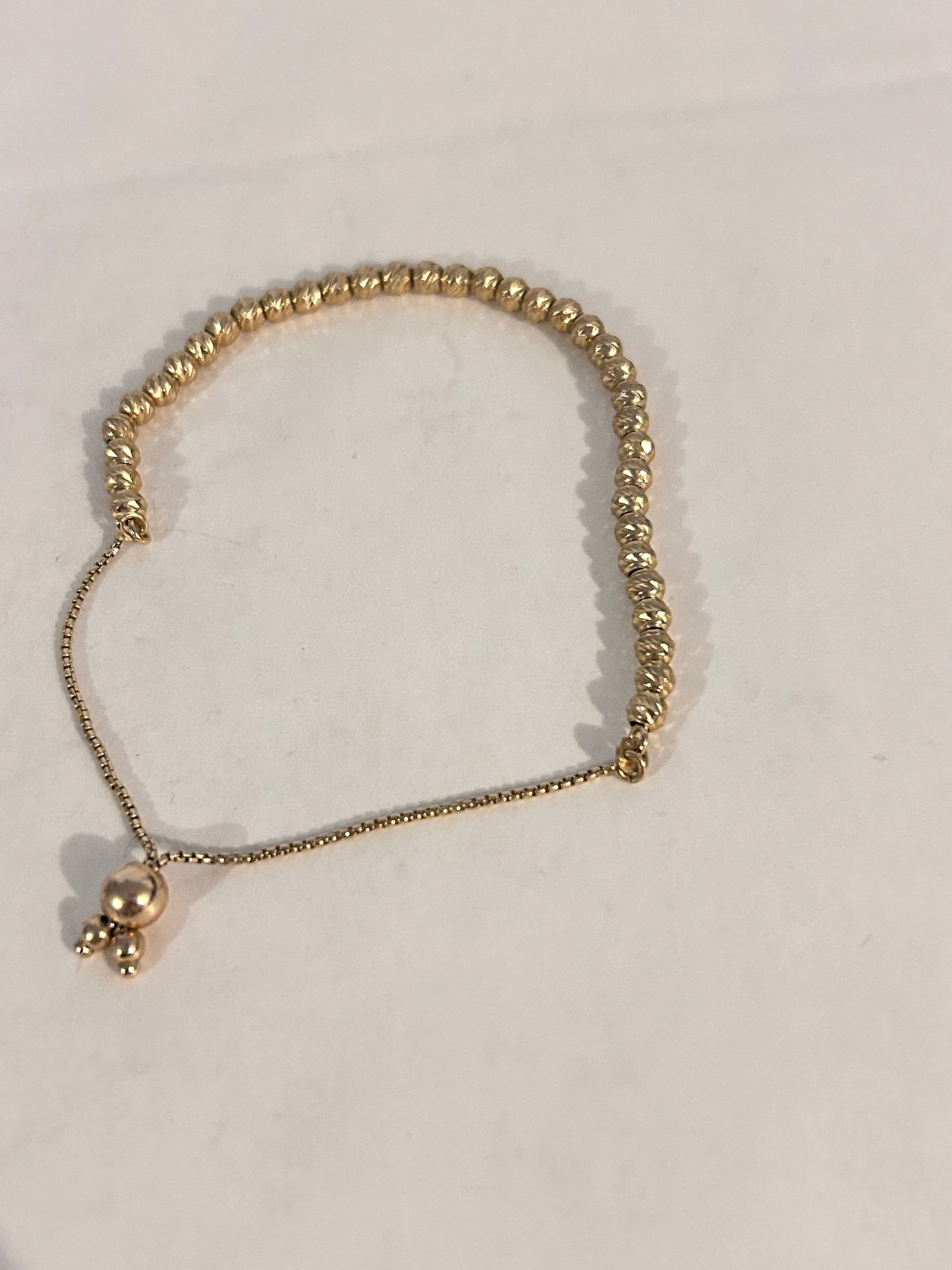 Vintage Sterling Silver beaded adjustable Bracelet (1 of 4)